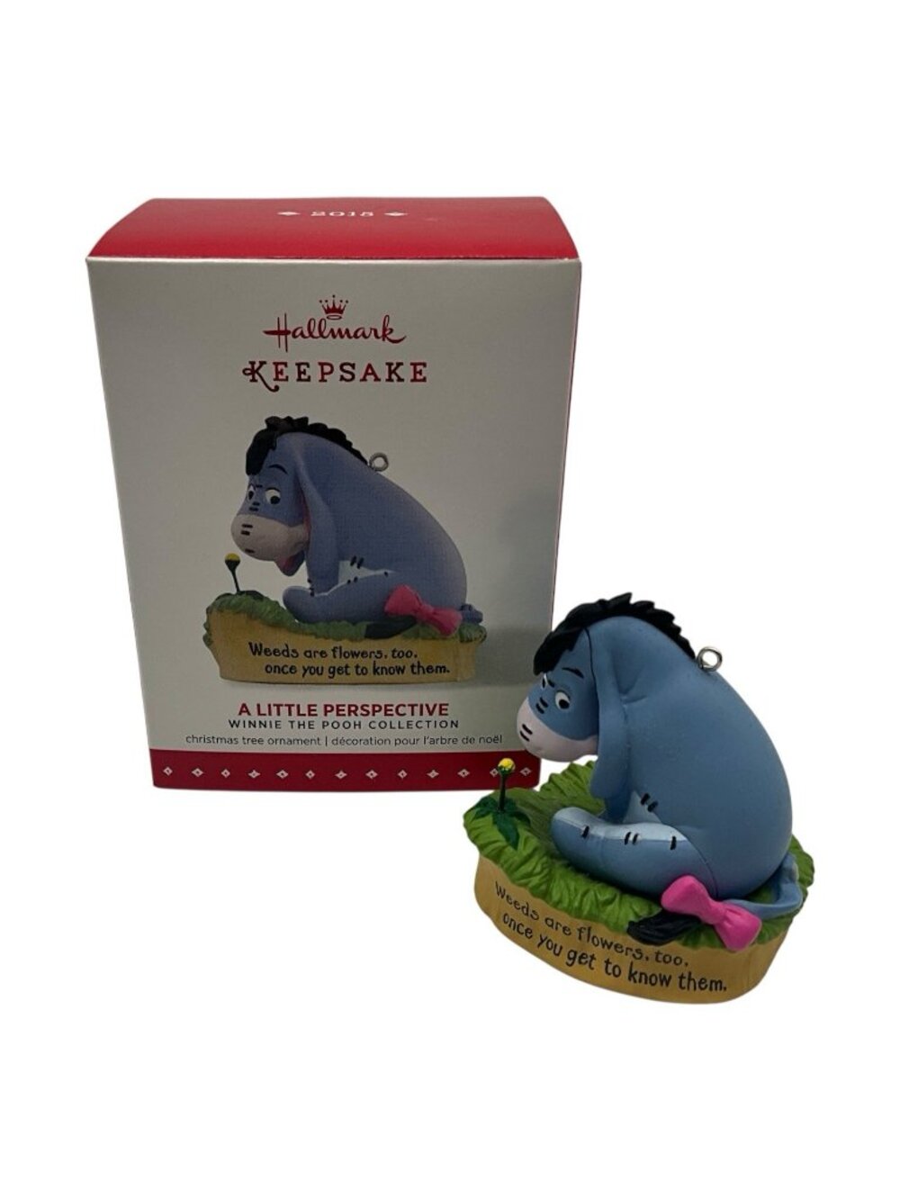 Hallmark Disney Christmas Ornament "A Little Perspective" Eeyore 2015 Christmas